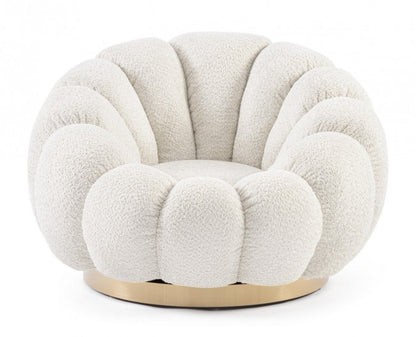 Poltrona girevole floreale 86x62x72 cm