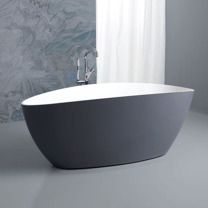Vasca da bagno freestanding grigia moderna