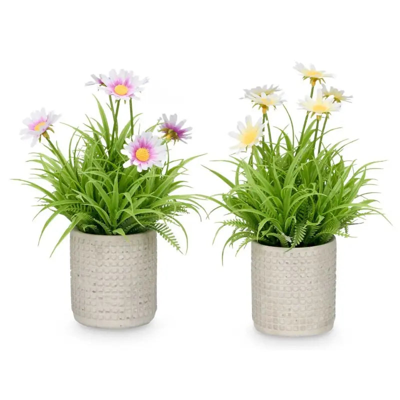 Vaso in cemento per fiori cm 16 x 16 x 22 h colori assortiti