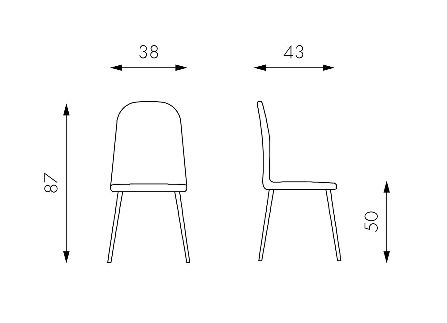 4x Sedia in similrattan con seduta beige 438x86,5h cm