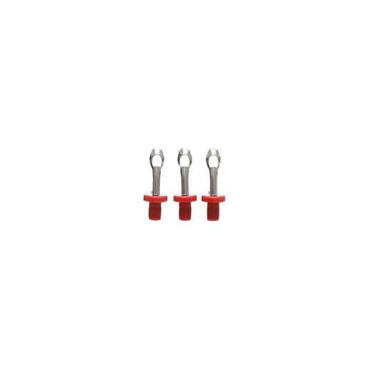 Set 3 tappi a pressione con levacapsule grigio 9 cm