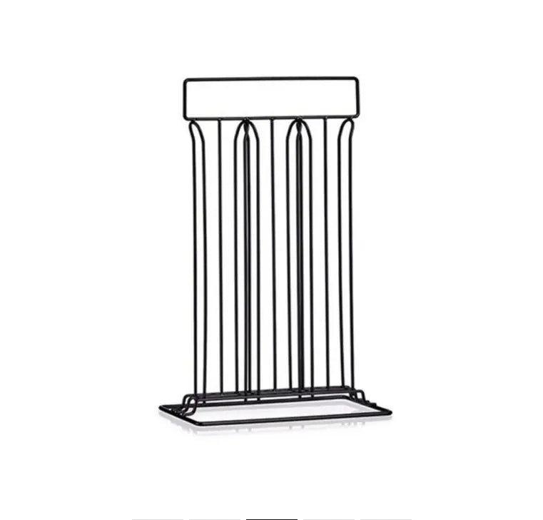 Portacapsule da 36 posti in acciaio nero cm 10 x 38 x 24,8h