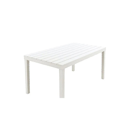 Tavolo Sumatra in resina bianco cm 138x80x72h