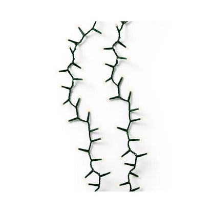 Catena luminosa LED Compact verde e bianco caldo da esterno 4 m