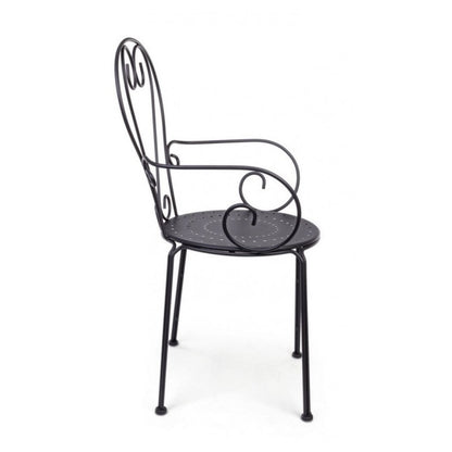 Sedia da giardino Etienne in acciaio cm  49x49x h89