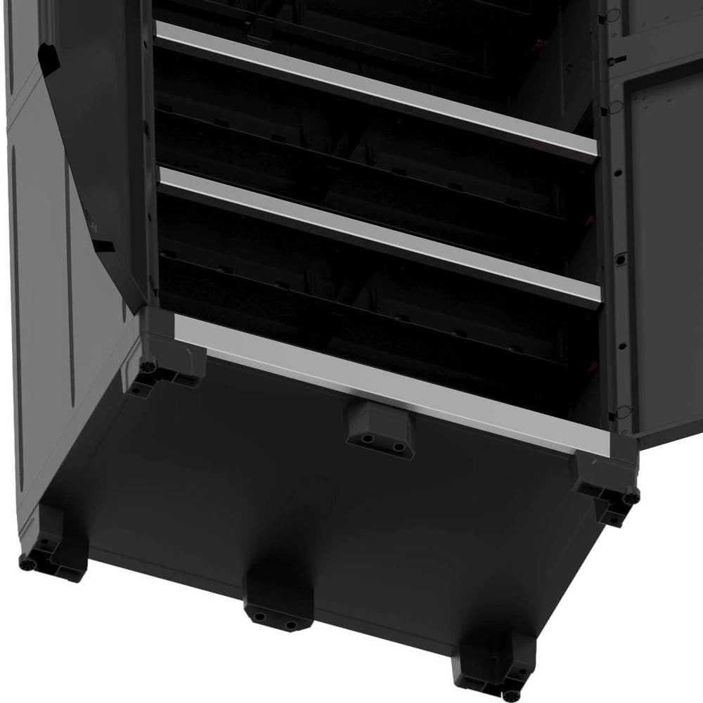 Armadio Alto in Plastica con 3 Ripiani Rinforzati - H188xP54xL89 cm