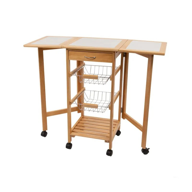 Carrello cucina Butterfly in pino 37x91x76CM