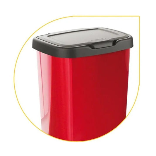 Pattumiera Jive rossa L20 cm 33,2 × 25,2 × 45,8