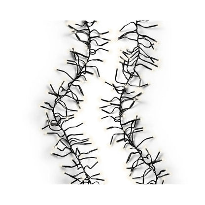 Catena luminosa LED Cluster bianco caldo da esterno 19 m