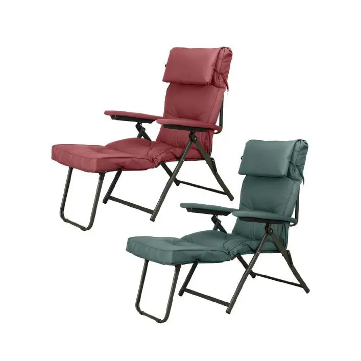 Poltrona sdraio imbottita 12 posizioni cm 172 x 61 x 43-106 h colori assortiti