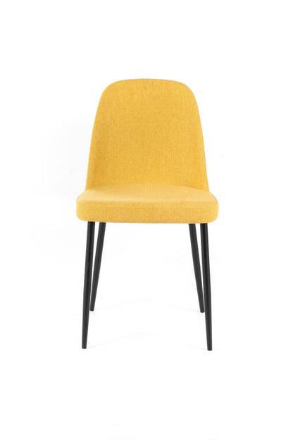 4x Sedia in Tessuto Giallo 55x46xH.85 cm
