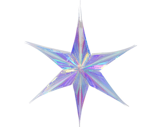 Decorazione a stella iris 30x30 cm