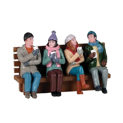 Caffè con gli amici – Personaggi per villaggio natalizio cm 5,5x4x8,5h