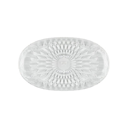 Vassoio ovale grande 45x26,5x3,3 cm trasparente