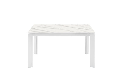 Tavolo allungabile 140-200x90x76 cm in Ceramica Marmo Bianco