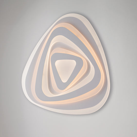 Plafoniera LED in metallo bianco/acrilico, 2 temp. col., H.5 Ø52 - M3