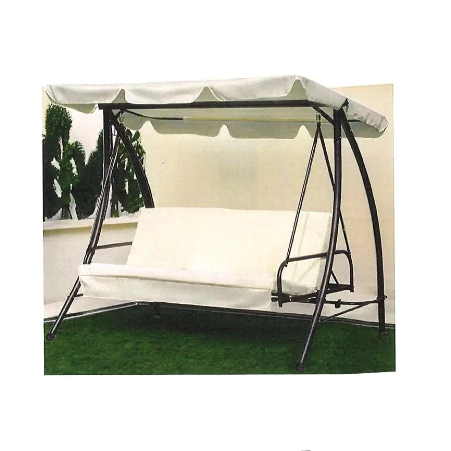 Set cuscini beige per dondolo 3 posti