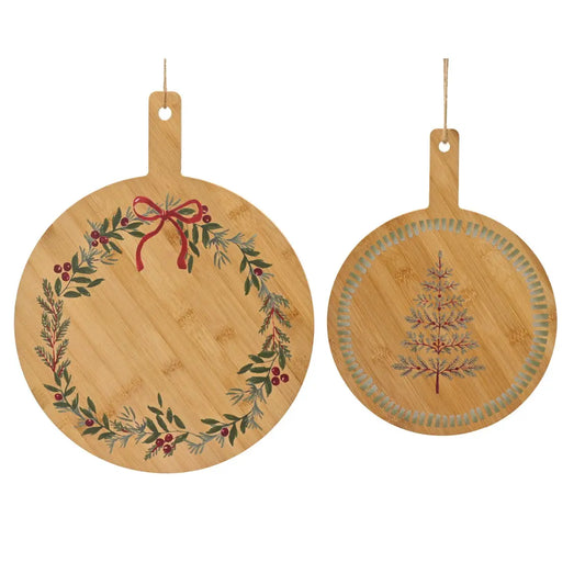Tagliere in legno con decorazioni natalizie 42 × 33 × H2,2 cm – 1 pezzo assortito