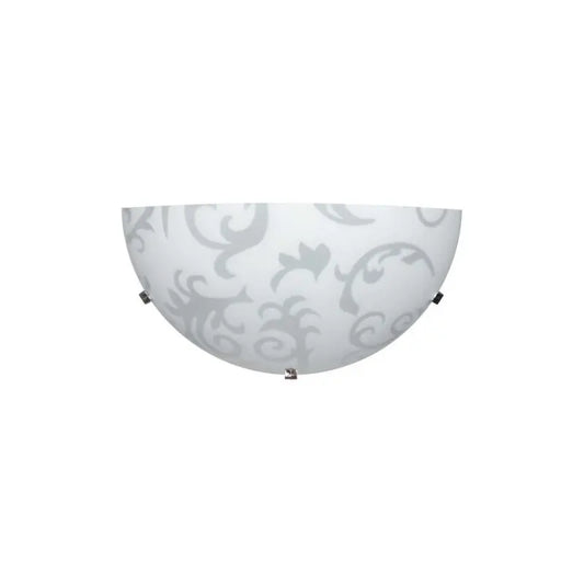 Applique Melisa 1xE27 ganci cromo vetro lastra bianco