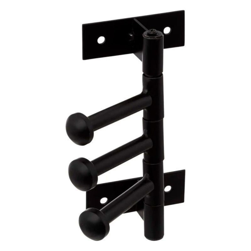 Appendiabiti girevole metallo nero 3 ganci