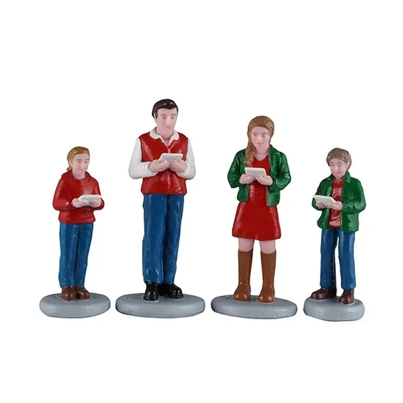 Lemax Canti corali in famiglia set 4 pezzi – 2,2 x 9,7 x 6,5 cm