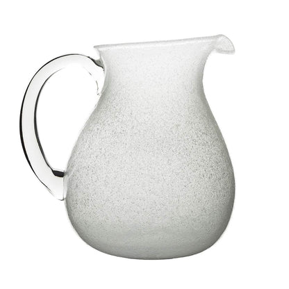Caraffa Pitcher white transparent Memento Originale in vetro soffiato 1,6 L