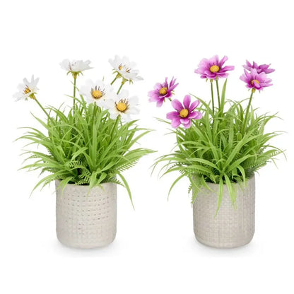 Vaso in cemento per fiori cm 18 x 18 x 23 h colori assortiti