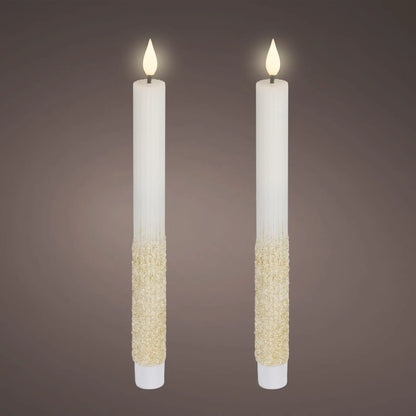 Set 2 candele LED H24,5 cm