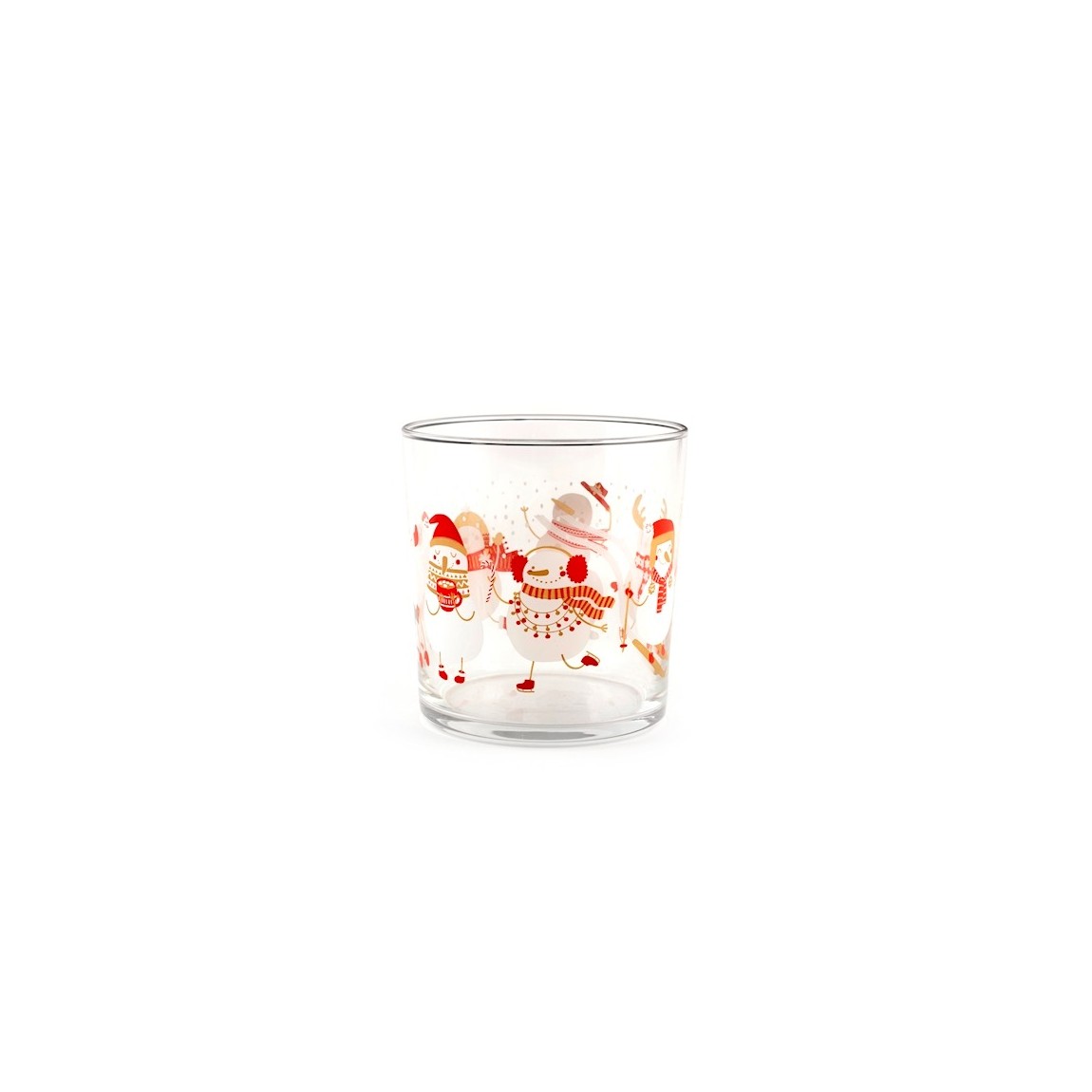 Bicchiere vetro happy christmas cl 35