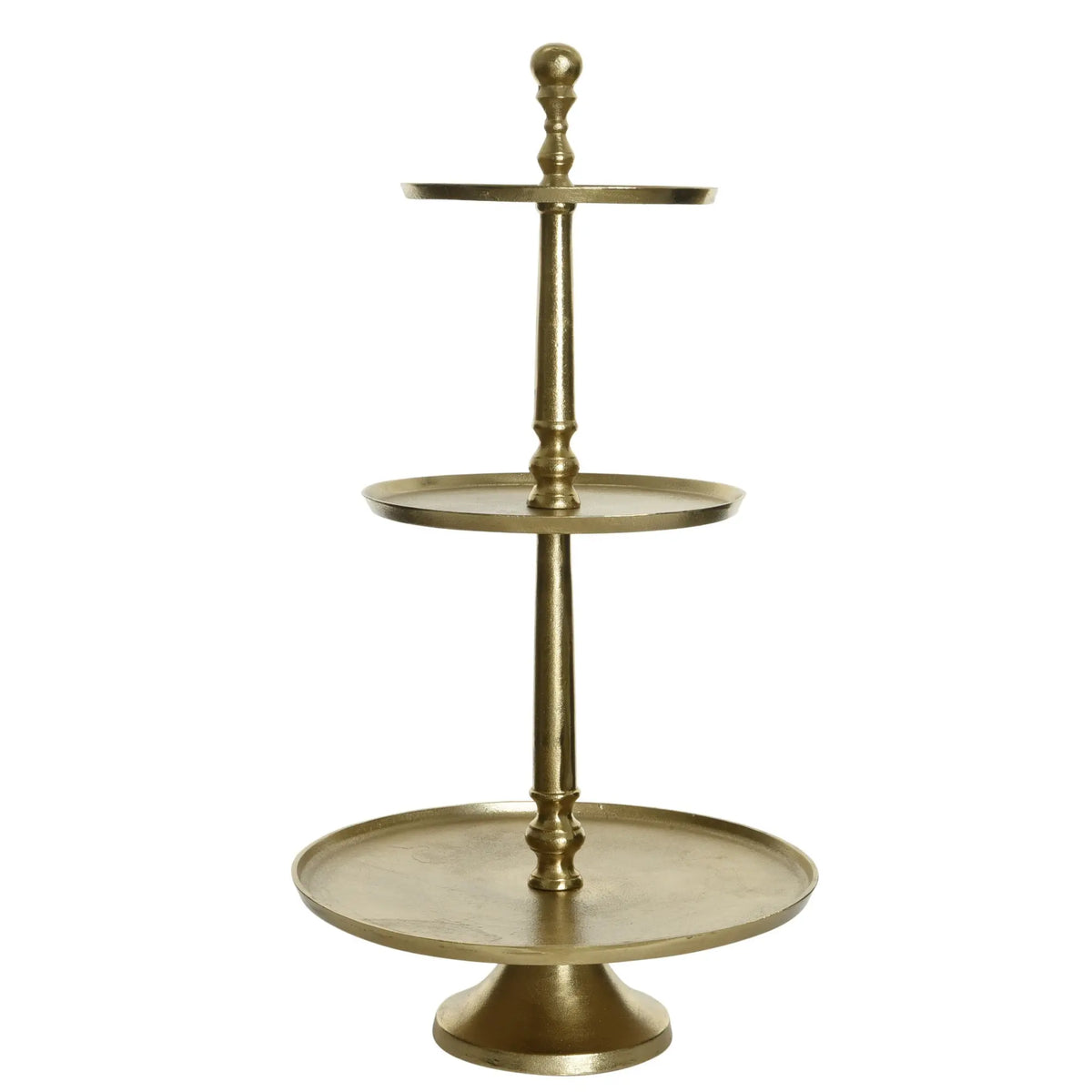 Alzatina portatorte oro a 3 piani Ø43 × H81 cm