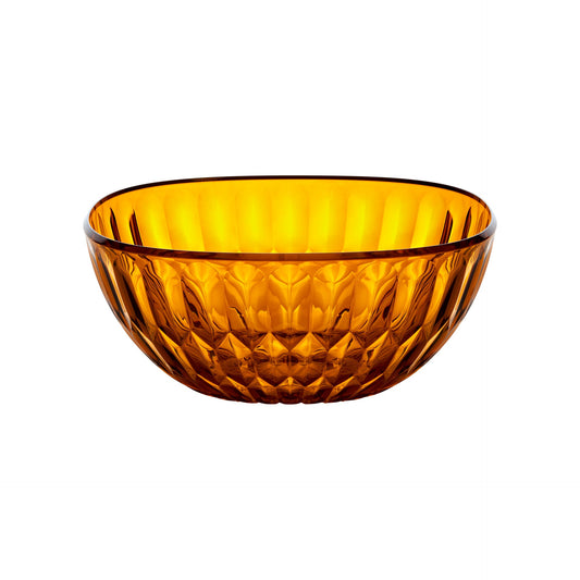 Contenitore Vanity Ø30 cm color caramello 30x30xh12,9 cm