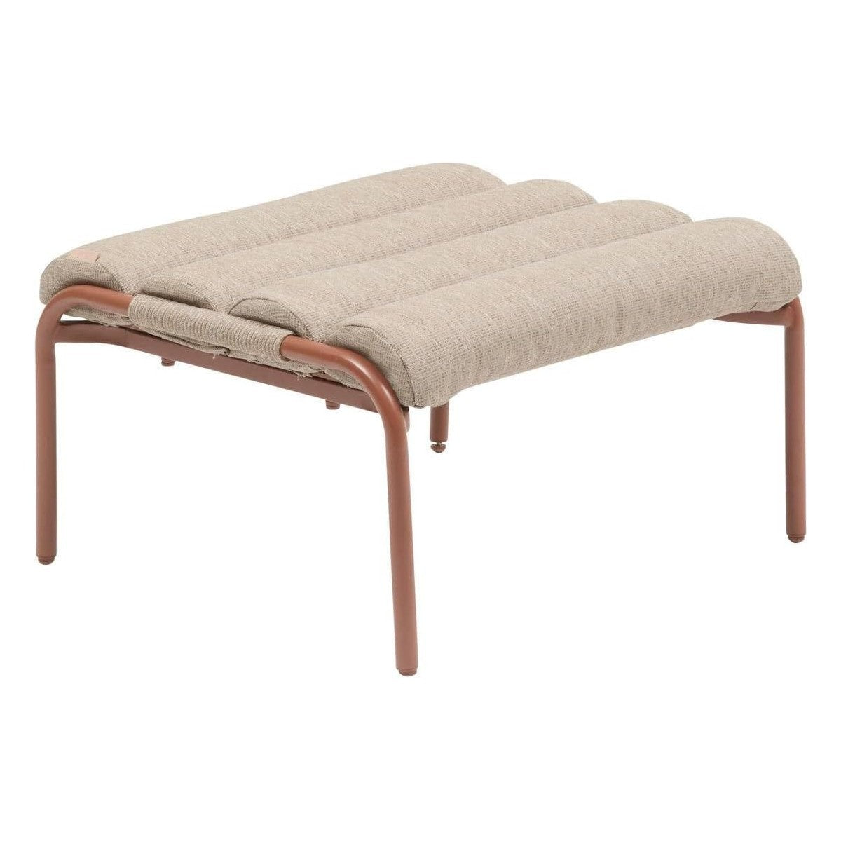 Sedia relax da giardino solani coffee/mogano con poggiapiedi