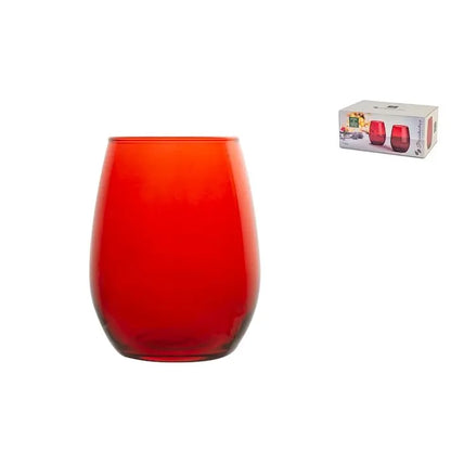 Set 6 bicchieri Amber rossi da 35 cl