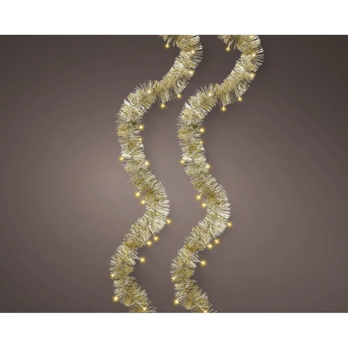 Ghirlanda luminosa LED argento e oro da esterno 8,95 m