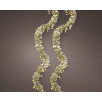 Ghirlanda luminosa LED argento e oro da esterno 8,95 m