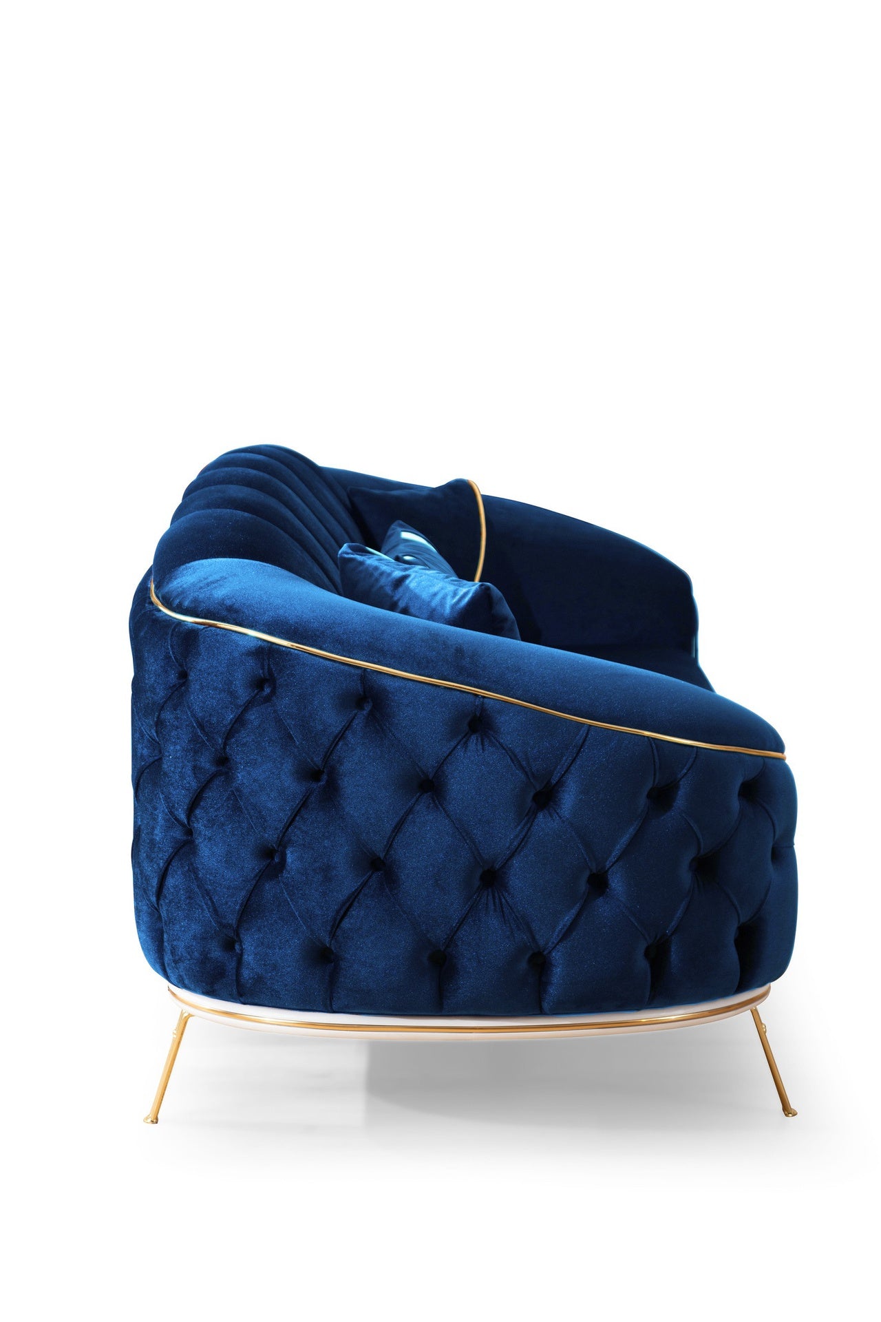 Divano 2 posti blu 200x88x88 cm