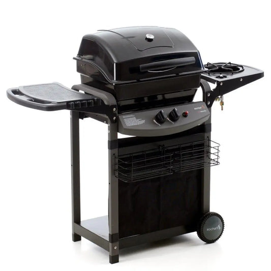 Barbecue a gas con sistema di cottura a pietra lavica cm 100x52x103 h