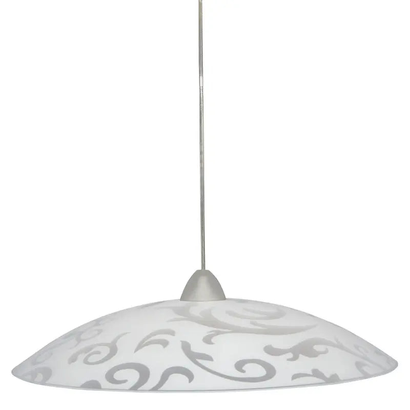 Sospensione Melissa D.50 1xE27 montatura trasparente vetro lastra bianco