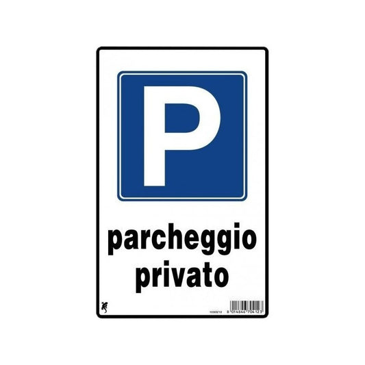 Cartello in plastica "parcheggio privato" 30 x 20 cm