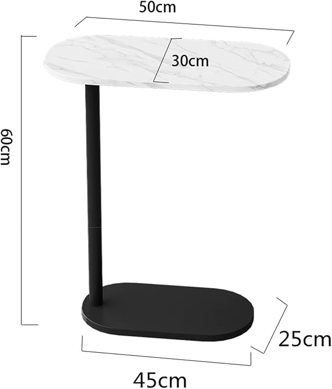Tavolino Goran cm 45x30x58 colore naturale con gambe nere
