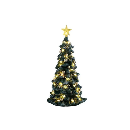 Albero di Natale innevato Lemax Snowy Christmas Tree con LED H16,5 cm
