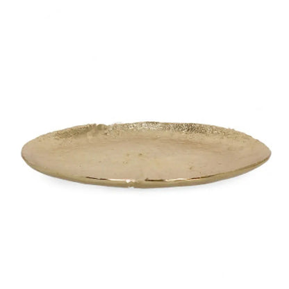 Vassoio decorativo Indhur tondo oro Ø28 × H1,5 cm