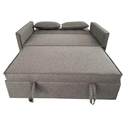Divano letto Steven in tessuto grigio scuro cm 130×86×80