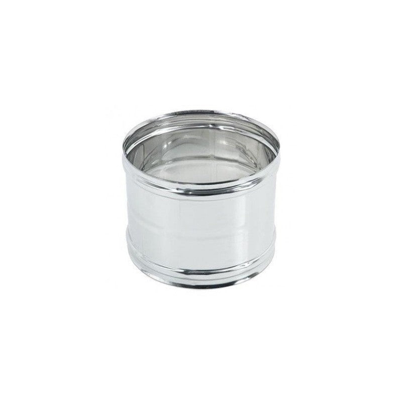 Manicotto femmina/femmina in acciaio inox AISI 304 per canna fumaria