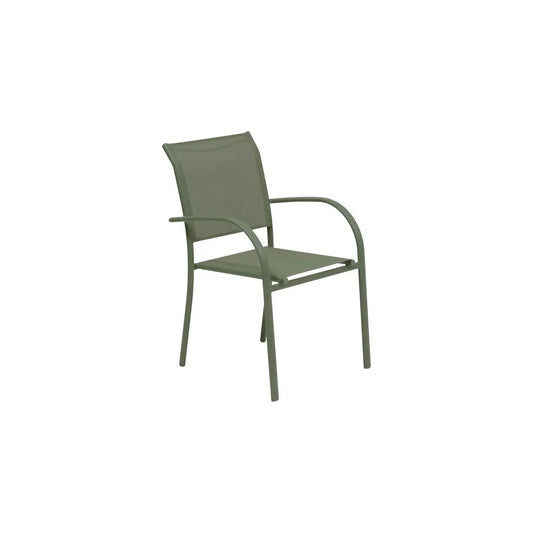 Poltrona da giardino impilabile Piazza verde alloro 56 x 65 x 88 cm