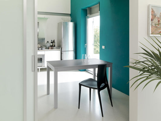Tavolo allungabile in melaminico grigio chiaro 130/210x80x76h cm