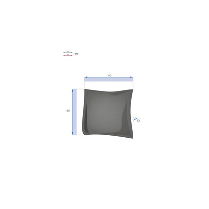 Cuscino korai 40x40 cm grigio silver