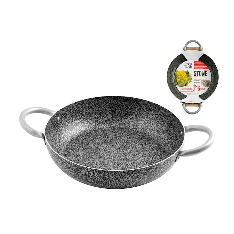 Tegame 2 manici Family Stone Ø 36 cm antiaderente in alluminio