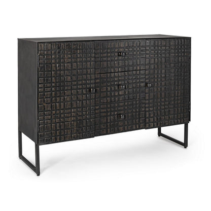 Credenza 2 ante e 3 cassetti Dorset stile industriale
