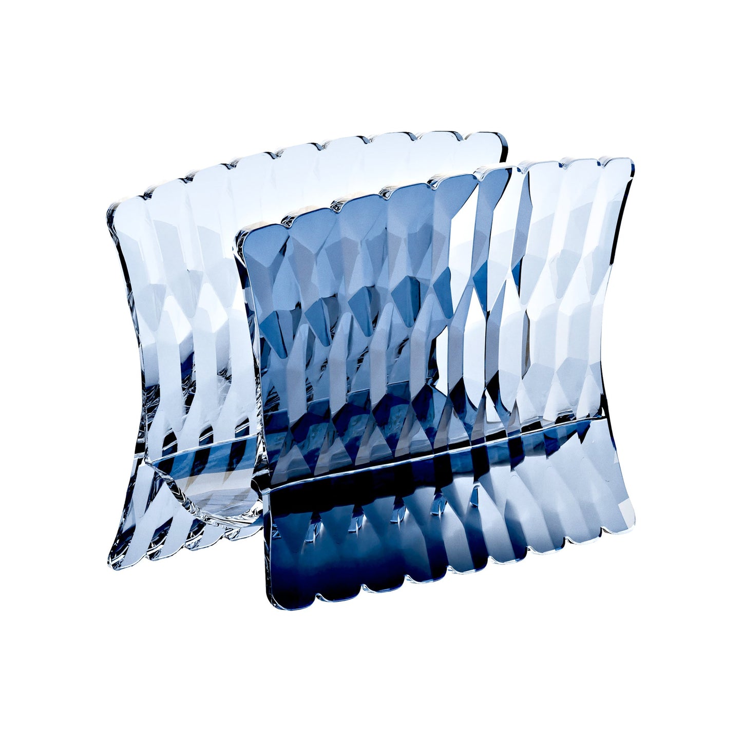 Portatovaglioli Vanity colore blu denim 15,2x7,6x h11 cm